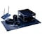 Dacasso Navy Blue Bonded Leather 9-Piece Desk Set DF-5009 - alternate 4